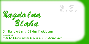 magdolna blaha business card